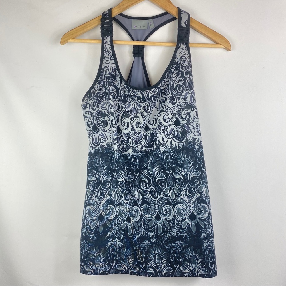Athleta Racerback Tank Black Grey sz M
